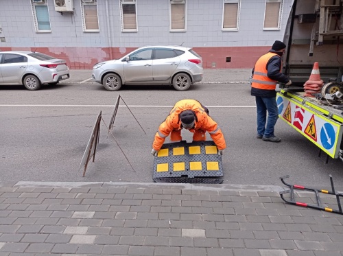 Выполнение работ по устройству искусственных дорожных неровностей «Лежачий полицейский»
