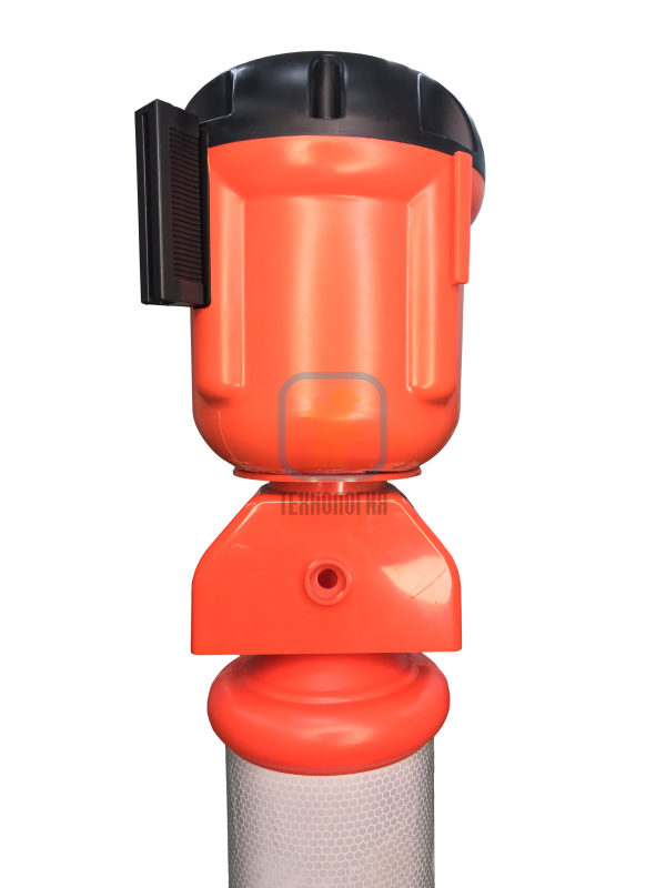 Вытяжная лента для ограждения "Солдатик" тип 3 красно-белая 9м