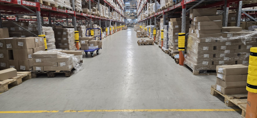 Защита стоек стеллажей Демпферами