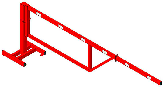 Шлагбаум ручной поворотный, проезд 3м,стрела разборная 3 м. фото в интернет-магазине ООО ПК Технология 