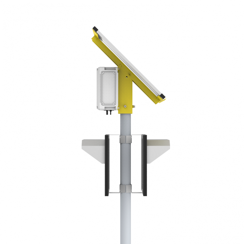 Автономный светофор Т.7.2 двусторонний 300 мм 100 Вт/26Ач