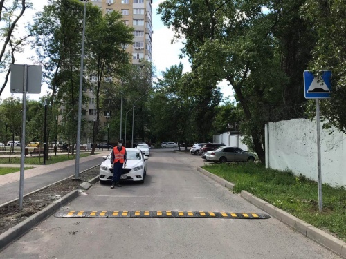 г. Великий Новгород установка знака и лежачего полицейского