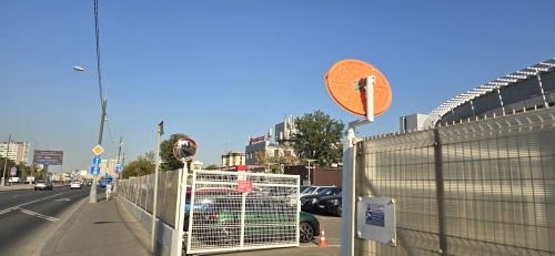 Установка дорожных обзорных зеркал на территории БорисХоф Север