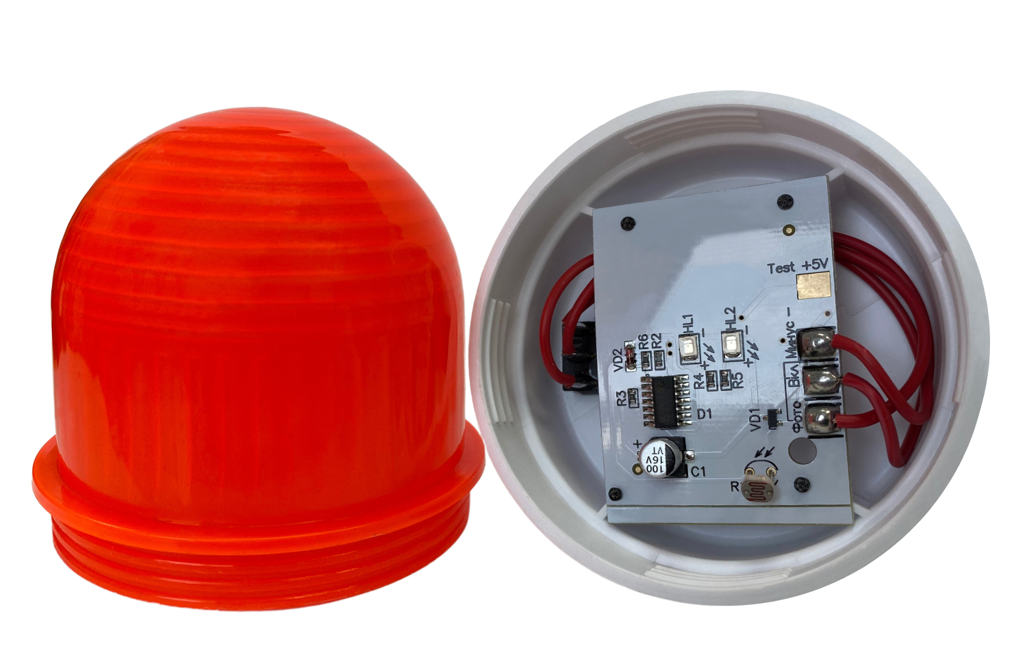 Фонарь ФС-4У с фотоэлементом (на батарейках)