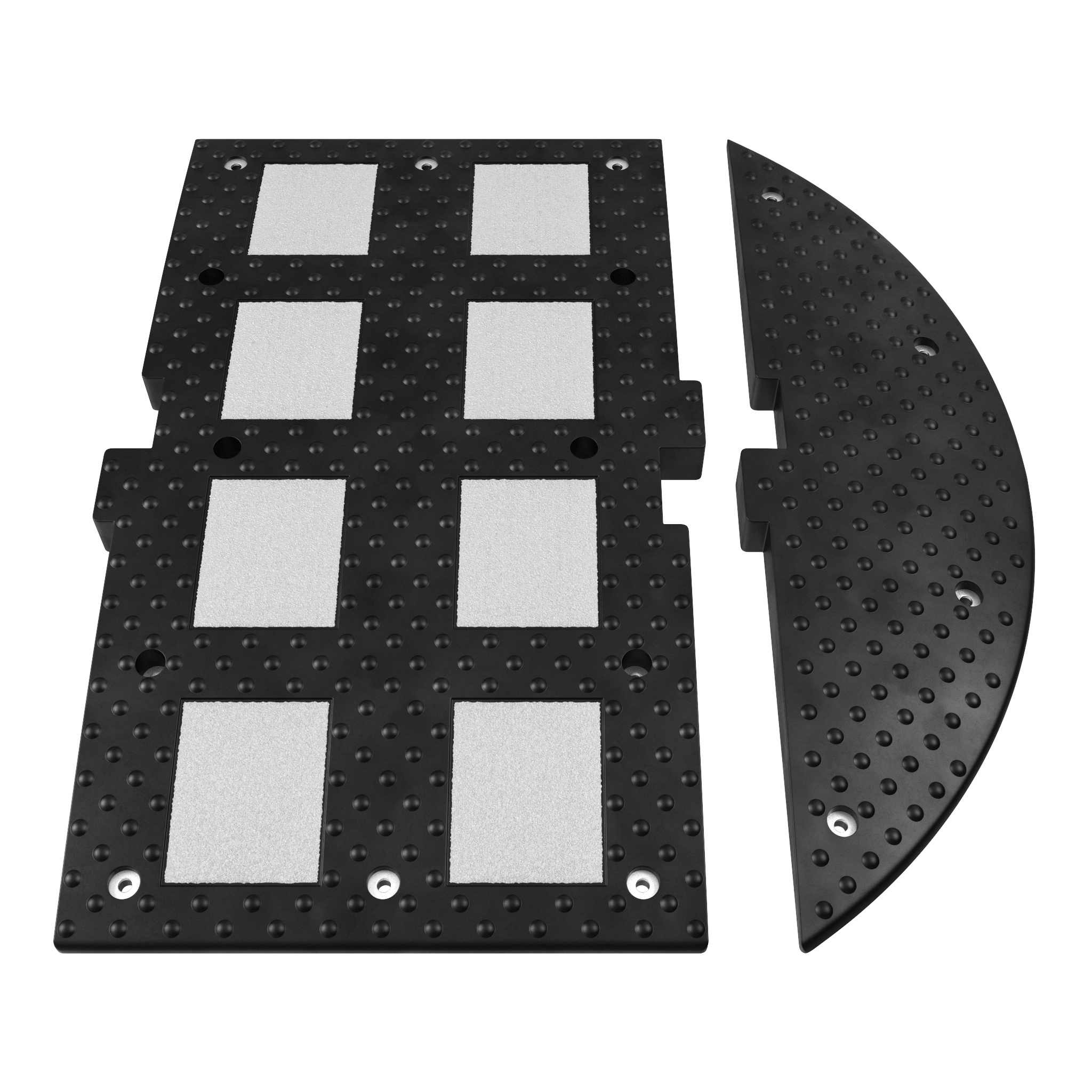 Лежачий полицейский ИДН-900-1 Средний элемент Сотовая структура + Усиленное крепление белый светоотражатель