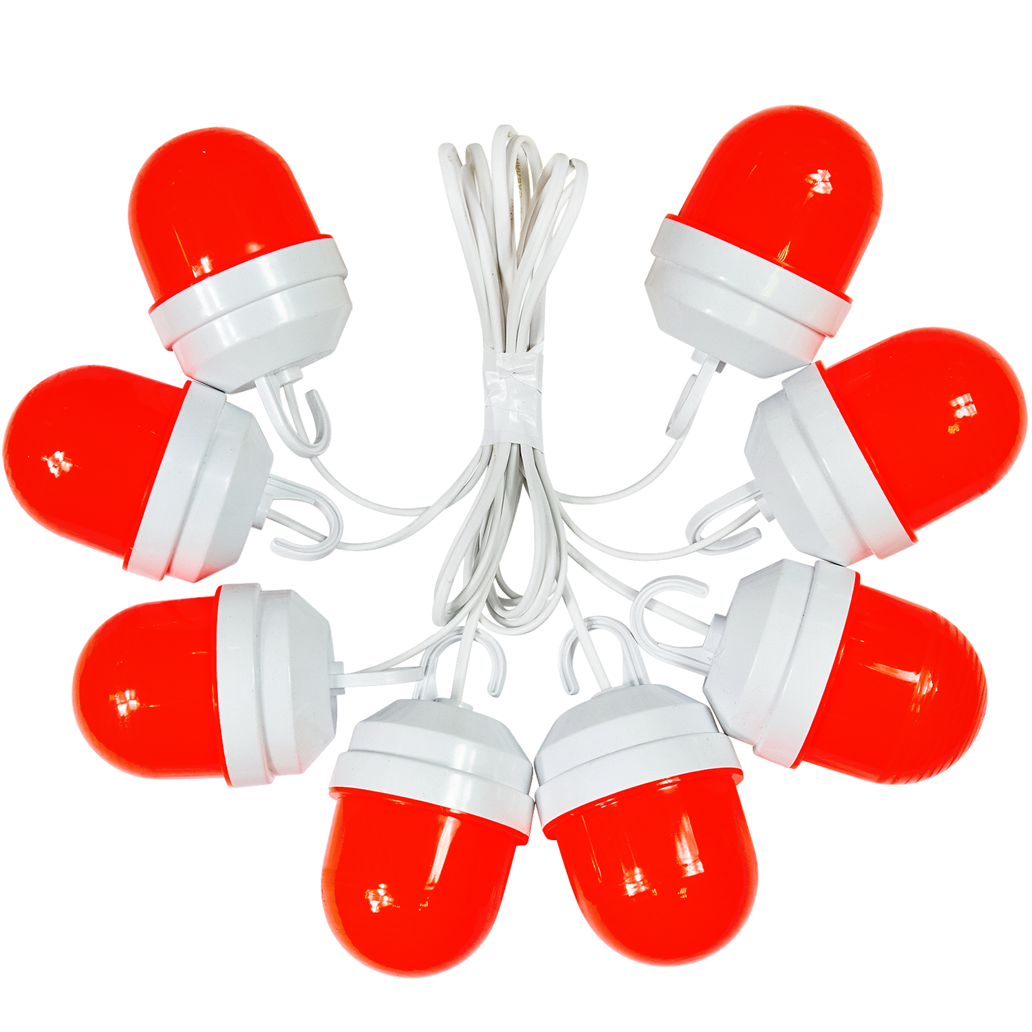 Сигнальная гирлянда из фонарей ФС-12 50м с шагом 2.5м